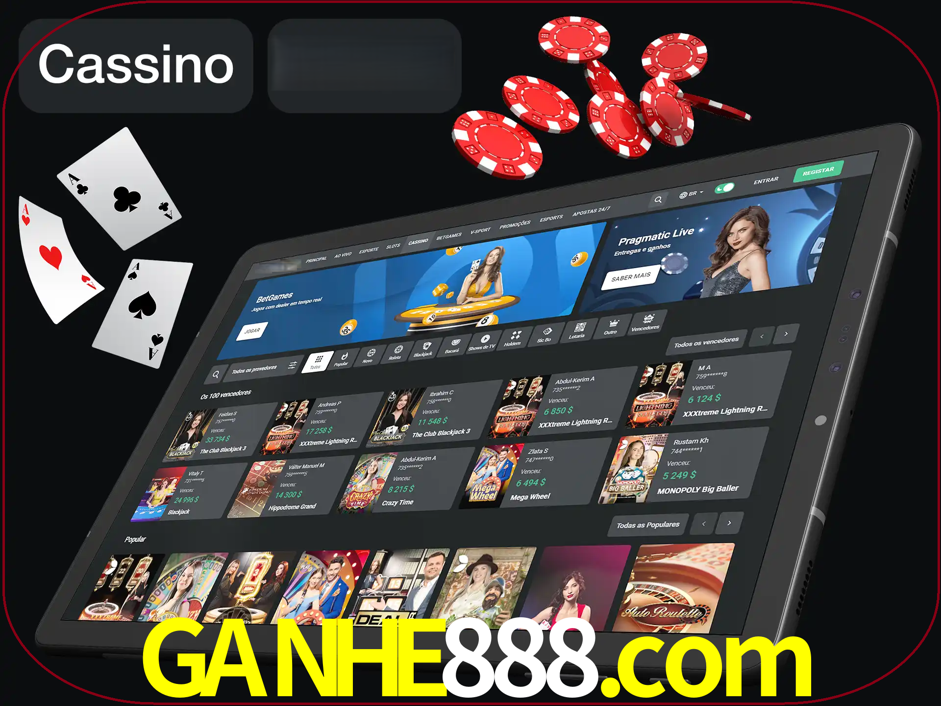 Jogue vários jogos de cassino em nosso cassino.