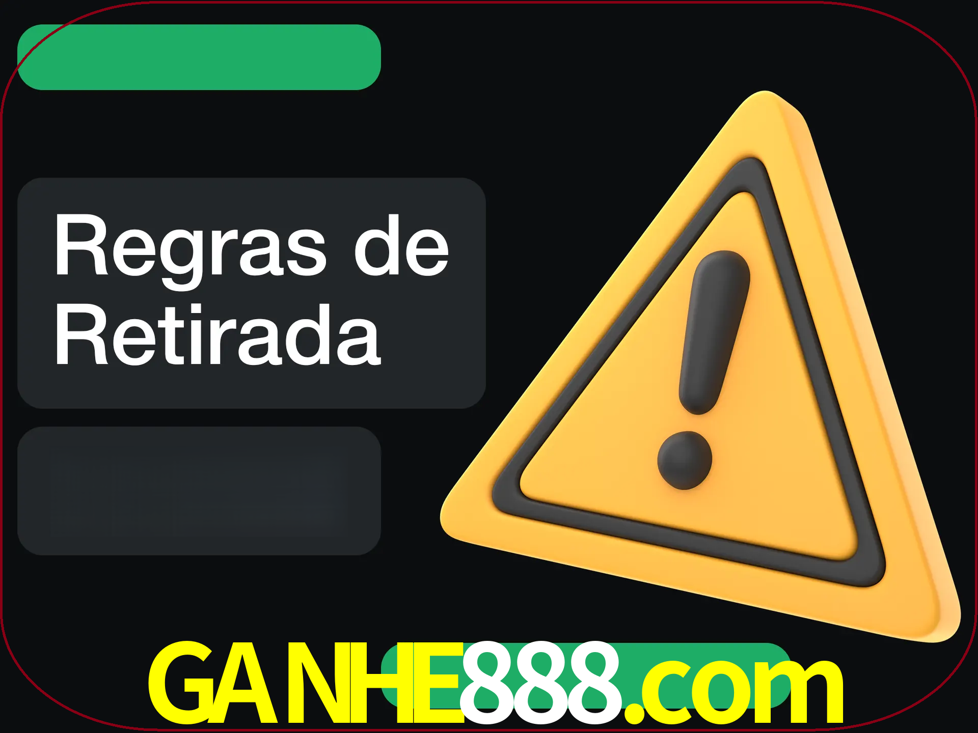 Leia as regras antes de fazer primeiro comdawal.